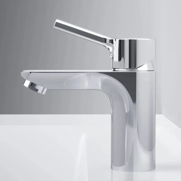 Смеситель для раковины Am.Pm X-Joy с донным клапаном F85B82100 (детальная фотография), однорычажные, двухрычажные