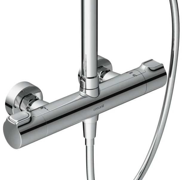 Душевая стойка Cersanit Odra хром 63069 (детальная фотография), с тропическим душем