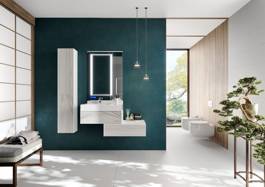 Зеркало с подсветкой Акватон Сакура 80 см с сенсорным выключателем 1A236502SKW80 (детальная фотография), 80 см