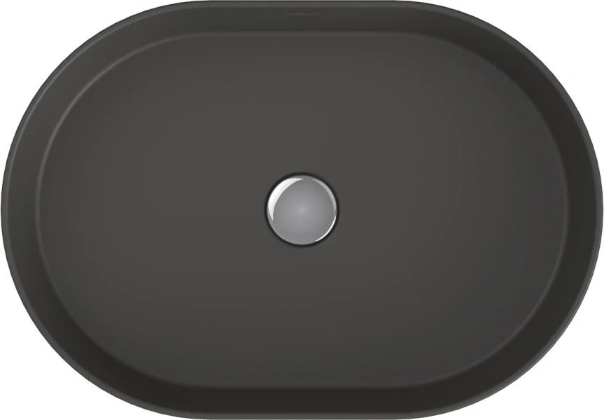 Раковина BERGES Ego 55 см матовый антрацит 181212 (детальная фотография), накладные (на столешницу), пристенные