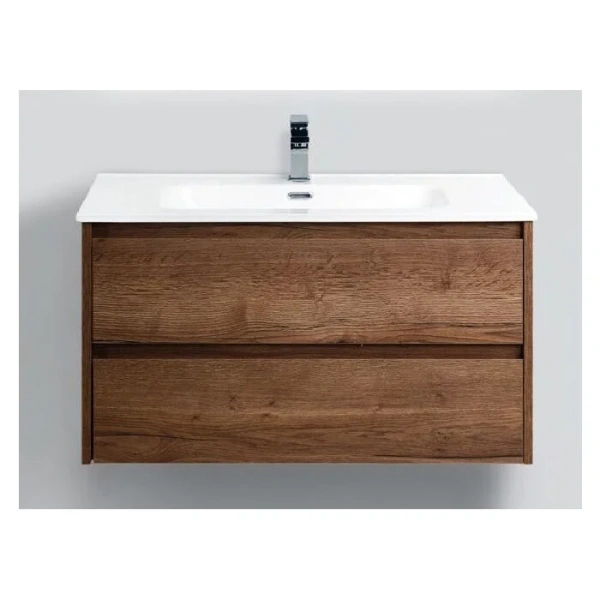 Тумба под раковину подвесная BelBagno Kraft 80 см rovere tabacco KRAFT 39-800/390-2C-SO-RT (детальная фотография)