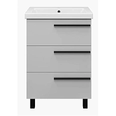 Тумба под раковину напольная Misty Ненси 60 см серая