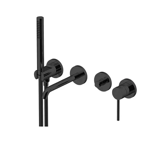 Смеситель для ванны Gattoni Circle Two черный - фото 3