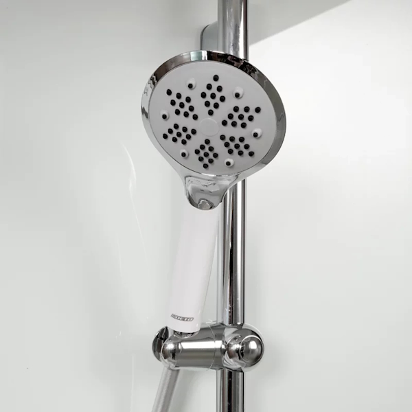 Душевая кабина Deto EM 160x85 см с крышей EM4516LED+GM (детальная фотография), хромированный профиль