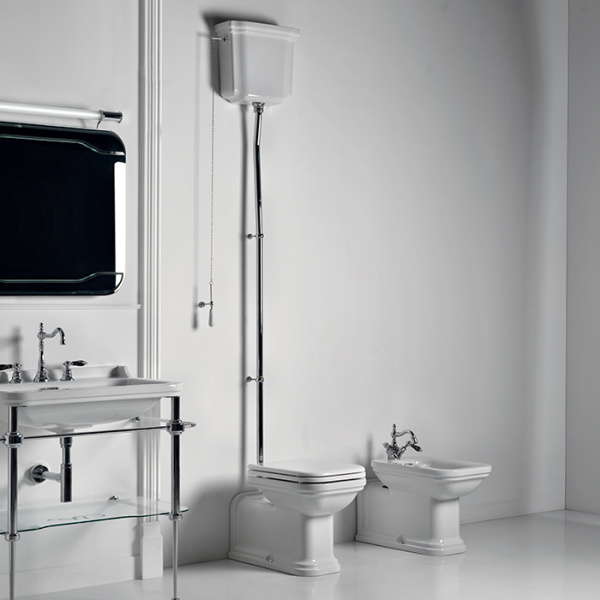 Механизм слива Kerasan для высокого бачка 754590 (детальная фотография), в наличии