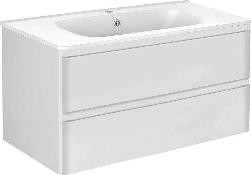Тумба под раковину подвесная Vincea Vico 99,5 см G.White VMC-2V100GW (детальная фотография), в наличии