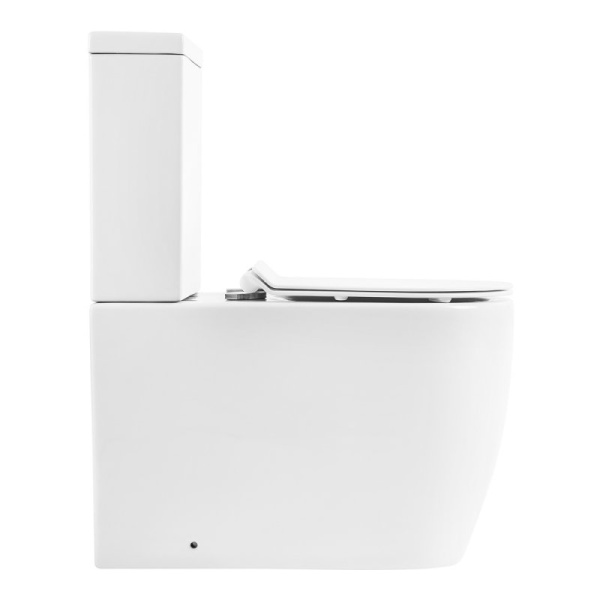 Унитаз компакт BelBagno Marino BB105CPR безободковый (детальная фотография), белые