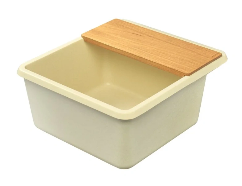 Мойка для кухни Акватон Беллис 57 см шампань 1A724932BS290 (детальная фотография), с одной основной чашей