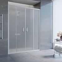 Душевая дверь профиль матовый хром стекло сатин Vegas-glass