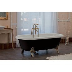 Ванна из литьевого мрамора, цвет чёрно-белый, Romance Collection Sonata