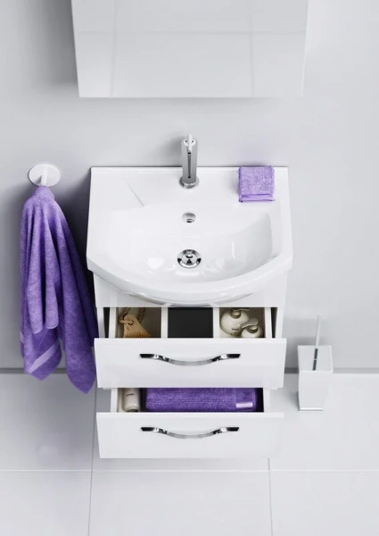 Тумба под раковину подвесная Aqwella Аллегро 50 см белая Agr.01.05/2 (детальная фотография), по запросу