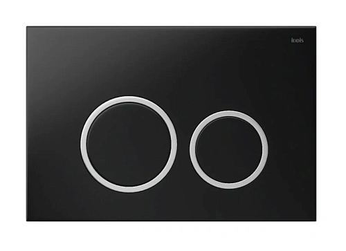 Клавиша смыва IDDIS Unifix черная/кнопки хром - фото 1