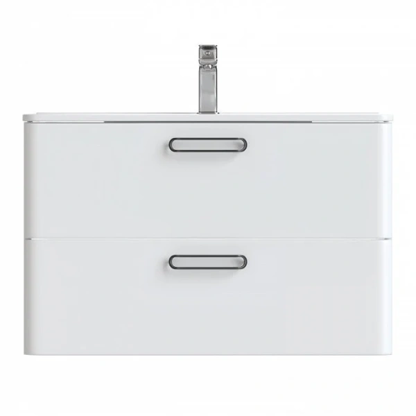 Тумба с раковиной подвесная IDDIS Brick BRI80W0i95K 80 см с двумя выдвижными ящиками (детальная фотография), в наличии, нет в наличии