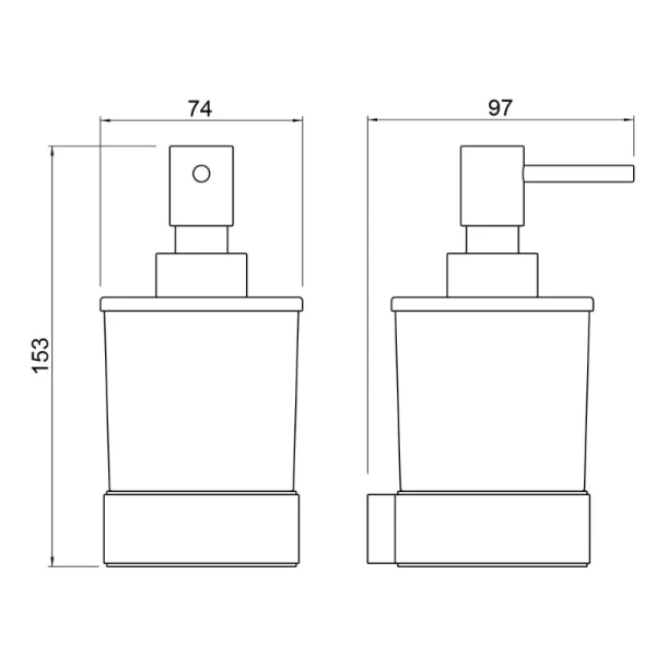 Дозатор для мыла Timo Selene черный 14039/03 (детальная фотография), современные, hi-tech