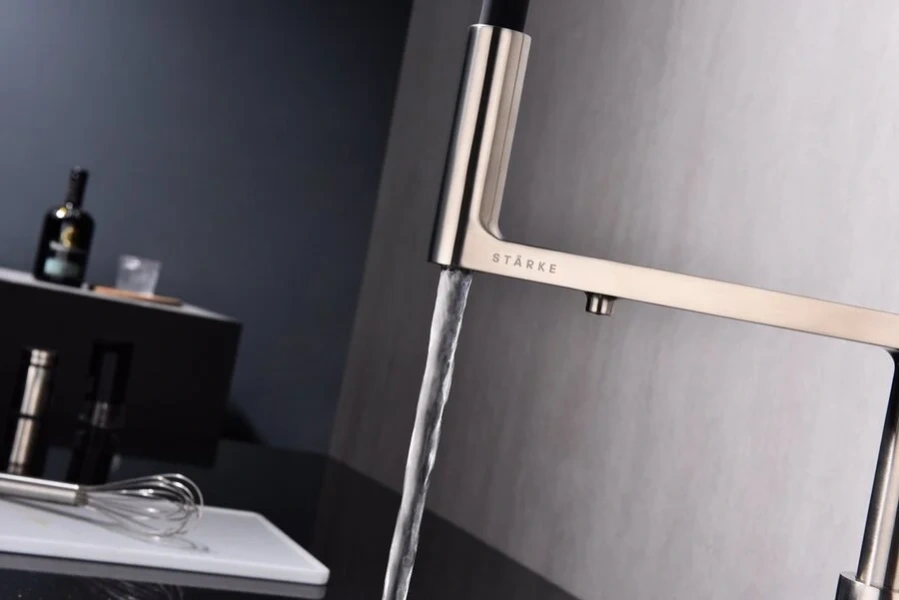 Смеситель для питьевой воды Paulmark Tornado никель To213402-NI (детальная фотография), современные, hi-tech