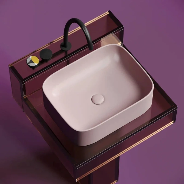 Раковина Ceramica Nova Element 50 см розовая CN6052MP (детальная фотография), из санфарфора