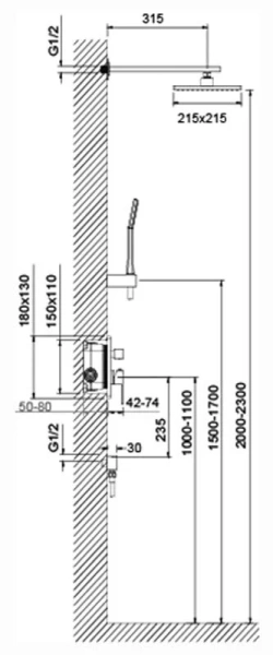 Душевой комплект Timo Selene черный SX-2069/03SM (детальная фотография) index_1