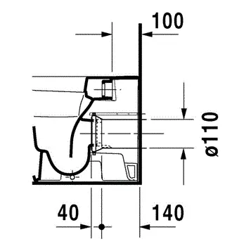 Унитаз напольный Duravit Durastyle приставной 2150090000 (детальная фотография), современные, hi-tech, прямоугольные