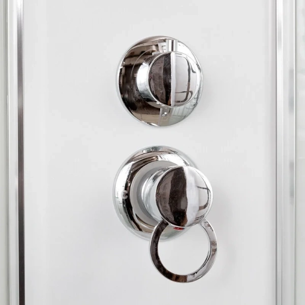 Душевая кабина Deto EM 100x100 см без крыши EM2710N (детальная фотография), с раздвижными дверьми