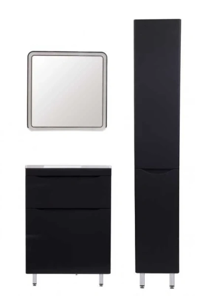 Тумба под раковину напольная Style Line Бергамо 70 см черная СС-00002311 (детальная фотография), окрашенные