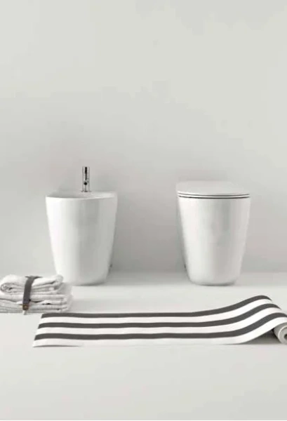 Биде напольное Kerasan Nolita белый глянцевый 532001*1 (детальная фотография), напольные