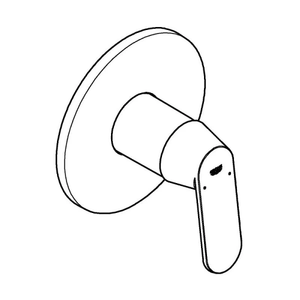 Смеситель для душа встраиваемый Grohe Eurosmart Cosmopolitan 24044000 (детальная фотография), современные, hi-tech