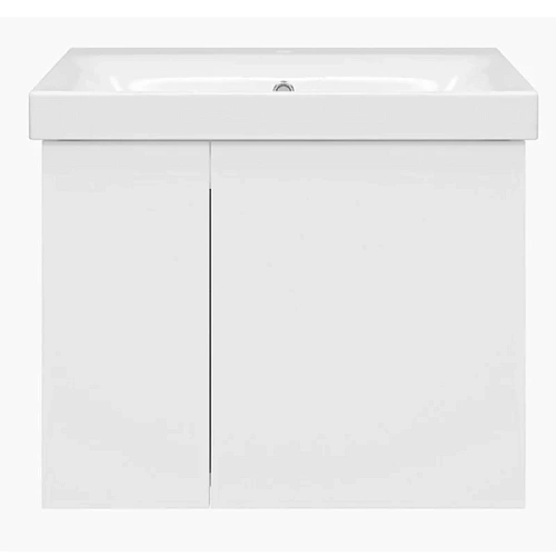 Тумба под раковину подвесная Misty Лира 60 см белая - фото 1