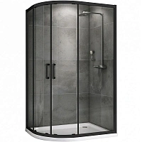 Душевой уголок Abber Schwarzer Diamant 100x80 см профиль черный