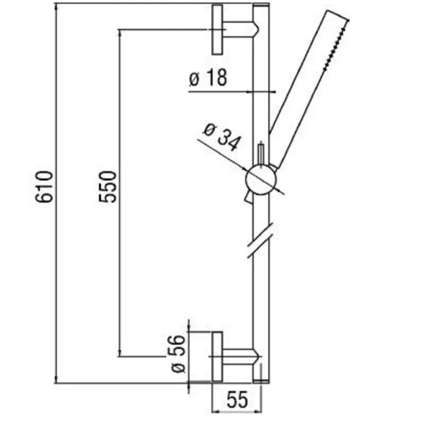 Душевой гарнитур Nobili AD140/37 латунь (детальная фотография), душевые гарнитуры