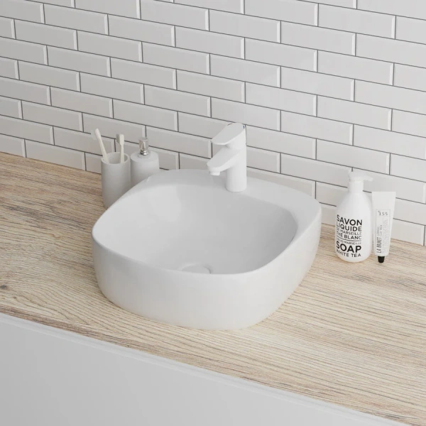 Раковина Grossman 42 см накладная GR-3028 (детальная фотография), белые