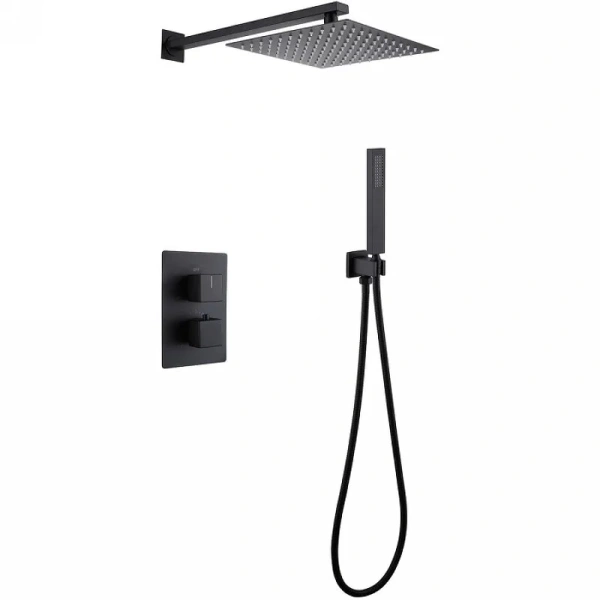 Душевой комплект Abber Daheim черный матовый AF8251B (детальная фотография)