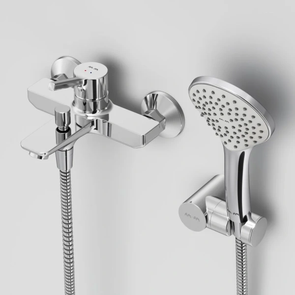 Смеситель для ванны AM.PM X-Joy S с душем, хром F85B15000 (детальная фотография), с душевой лейкой