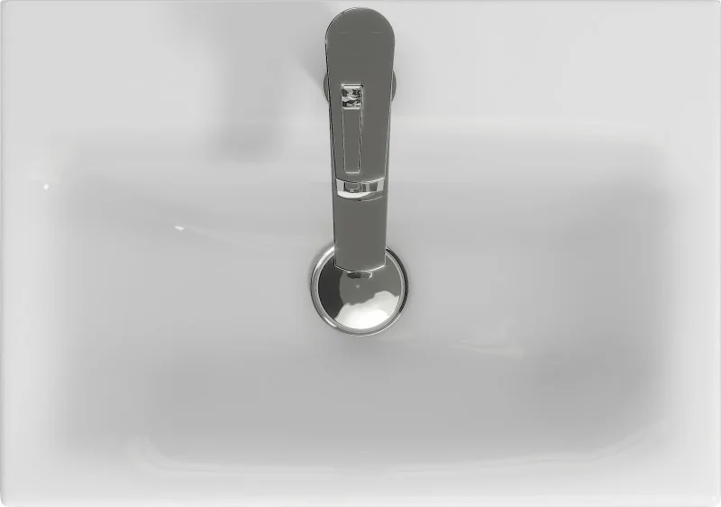 Раковина Cersanit Moduo Slim 50 см прямоугольная S-UM-MOD50SL/1 (детальная фотография), прямоугольной формы