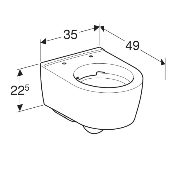 Унитаз подвесной Geberit iCon 204070000 (детальная фотография), безободковые index_1