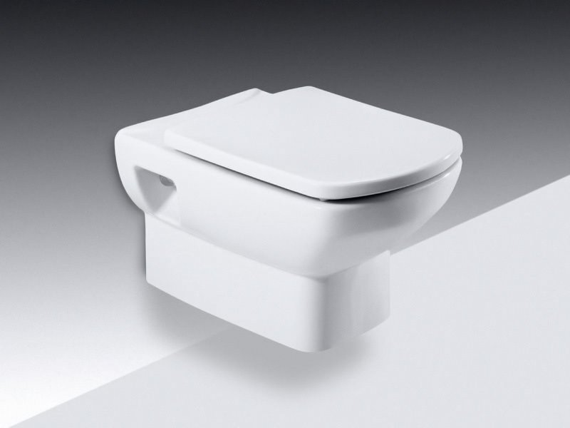 Унитаз подвесной Roca Dama Senso белый 346517000 (детальная фотография), современные, hi-tech, прямоугольные