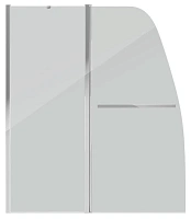 Шторка для ванны Grossman 120х140 см хром стекло прозрачное