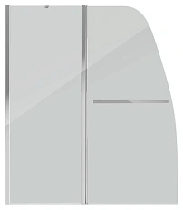 Шторка для ванны Grossman 120х140 см хром стекло прозрачное