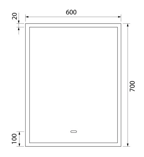 Зеркало с подсветкой IDDIS Slide 60 см прямоугольное SLI6000i98 (детальная фотография), в наличии