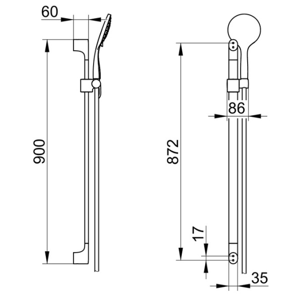 Схема (детальная фотография), душевые гарнитуры