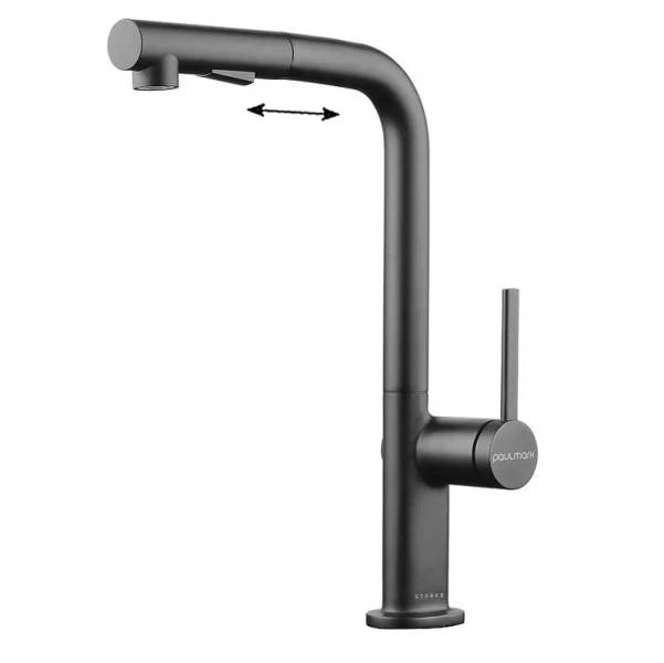 Смеситель для кухни Paulmark Neo беретта Ne214419-B (детальная фотография)