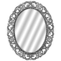 Зеркало овальное без фацета, цвет поталь серебро, Tessoro Isabella 76