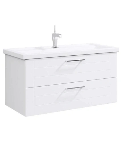 Тумба под раковину подвесная Aqwella Манчестер 100 см белая - фото 1