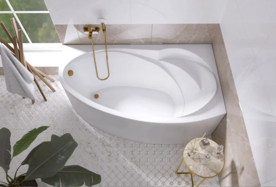 Ванна акриловая 1Marka Julianna 01дж1595лкс2+ / 01дж1595пкс2+, 150 x 90 см, Стандарт 2, левая/правая, белый (детальная фотография), белые