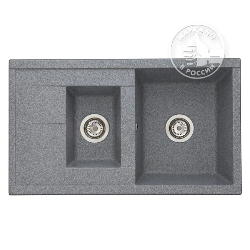 Мойка для кухни Акватон Делия 87 см серая - фото 3