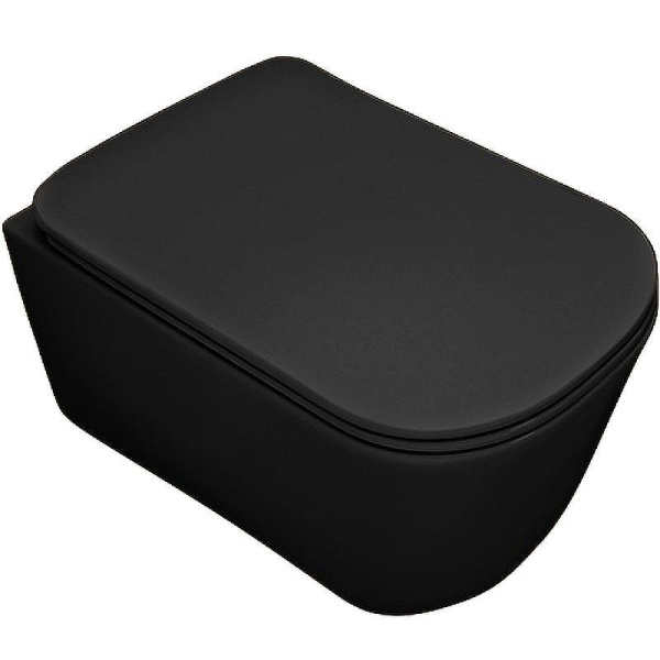 Унитаз подвесной Kerasan Tribeca черный матовый 511431 (детальная фотография)