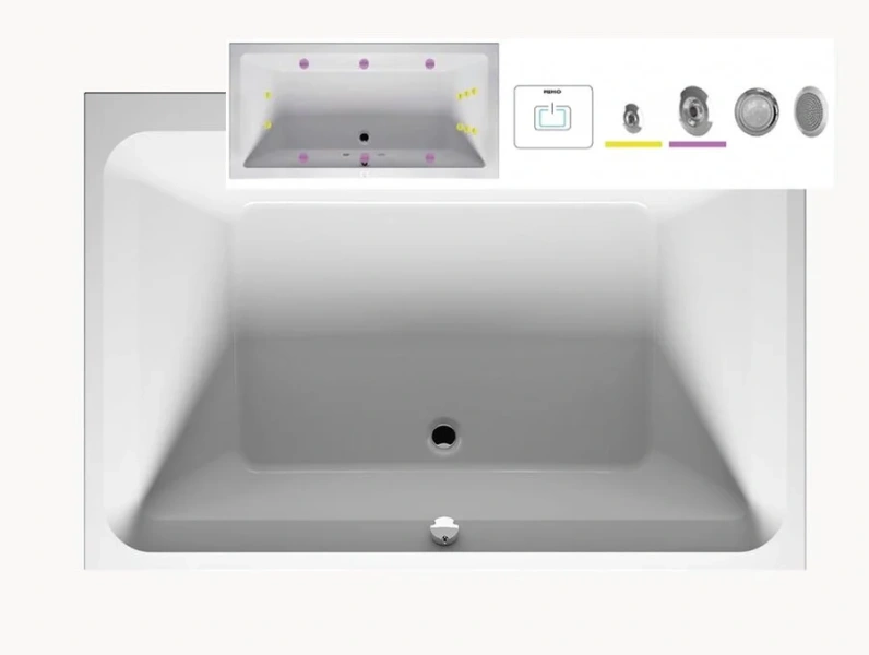 Ванна гидромассажная Riho Castello 180 x 120 см, FLOW BB7700500000000_FLOW (детальная фотография)