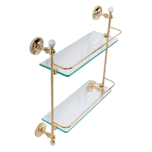 Полка для ванной Art&Max Antic Crystal AM-2682BSJ (детальная фотография), классические, ретро, с кристаллами swarovski