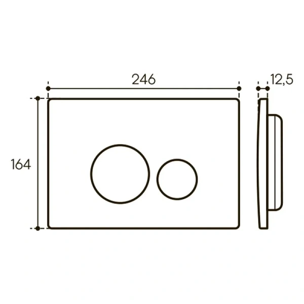 Унитаз с инсталляцией Aqueduto CONE Plus клавиша хром AQDS175T (детальная фотография) index_1