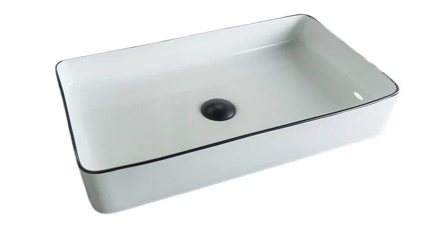 Раковина GID Geometrico Nc9399 60 см белая/черная 52225 (детальная фотография)