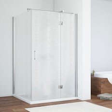 Душевой уголок профиль глянцевый хром стекло шиншилла Vegas-glass